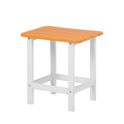 18x14.6x19 inch Outdoor Side Table, Square Adirondack Patio End Table for Patio, Pool, Porch