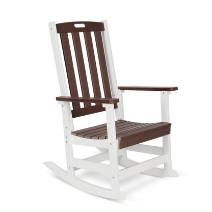 Outdoor Rocking Chair, Ergonomic HDPE Rockers with All-Weather Design