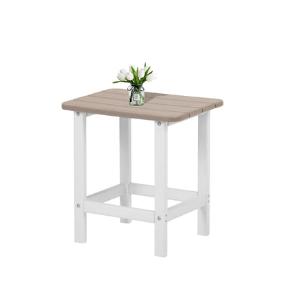 18x14.6x19 inch Outdoor Side Table, Square Adirondack Patio End Table for Patio, Pool, Porch