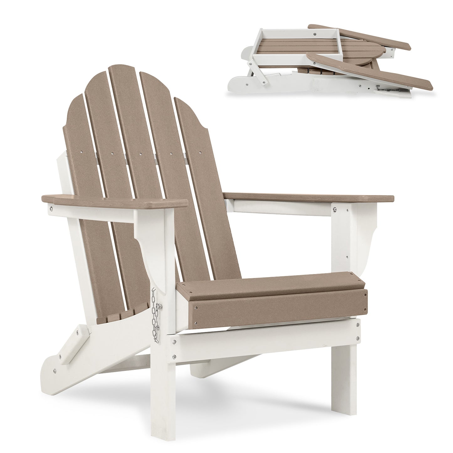 32(L)x22(W)x37(H) inch Folding Adirondack Chair Aoodor 