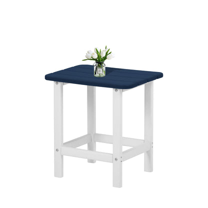 18x14.6x19 inch Outdoor Side Table, Square Adirondack Patio End Table for Patio, Pool, Porch