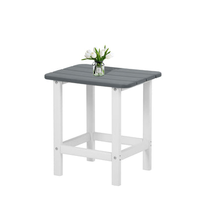 18x14.6x19 inch Outdoor Side Table, Square Adirondack Patio End Table for Patio, Pool, Porch