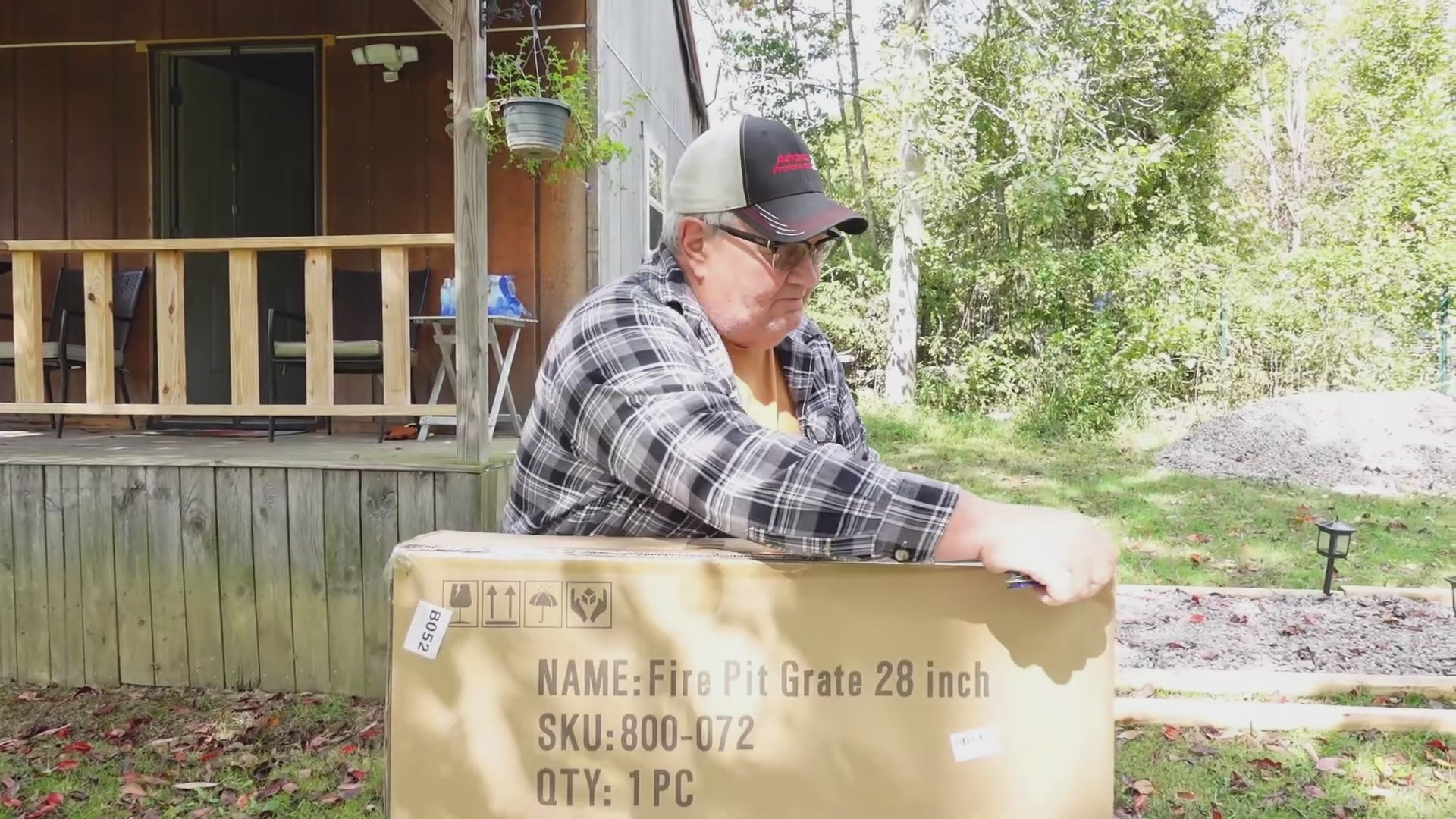 Aoodor Heavy Duty Fire Grate Log Grate, Round Spider Wagon Wheel Firewood Grate unboxing video