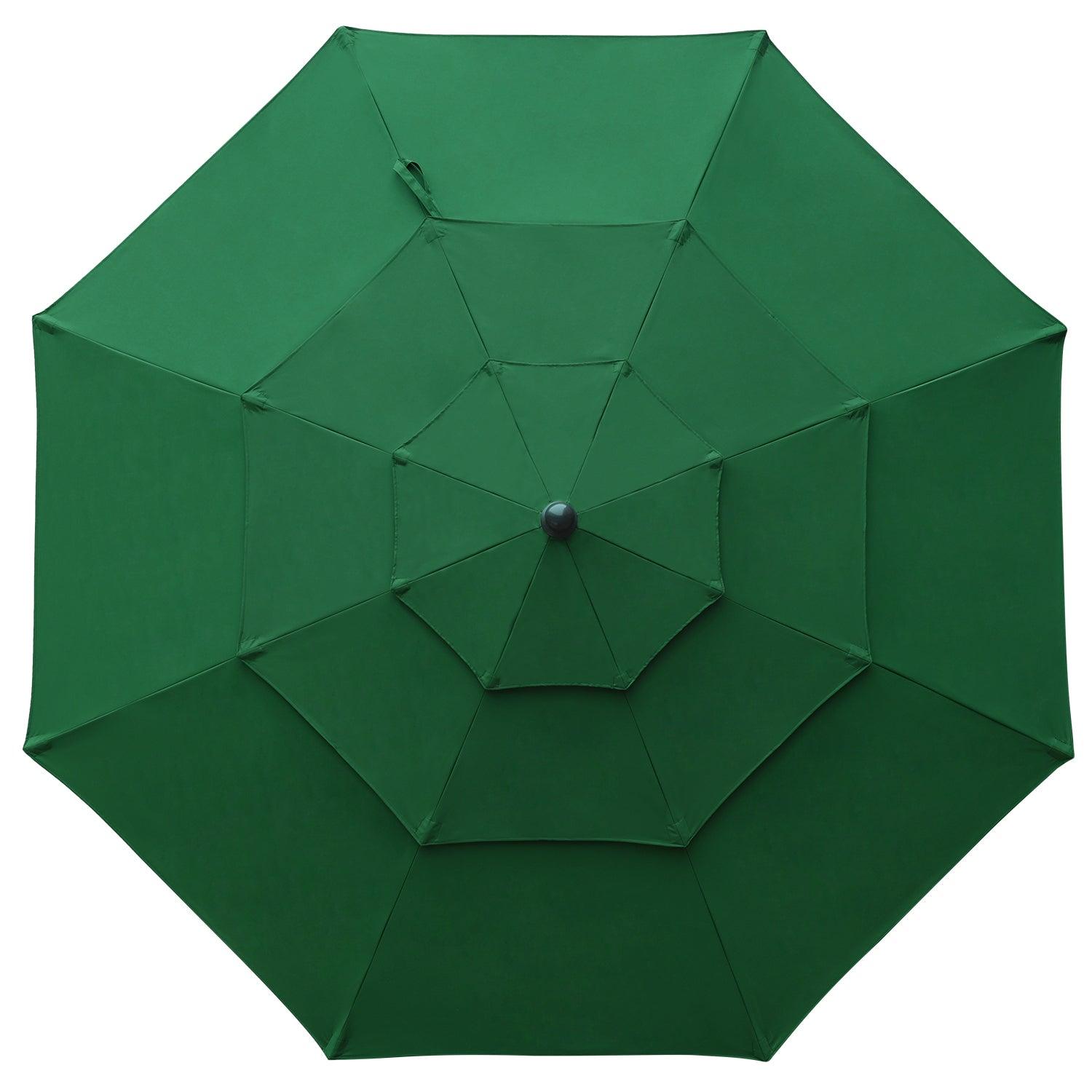3 Tier 10ft. Patio Umbrella - Market Umbrella with Crank (No Base) Patio Umbrella Aoodor
