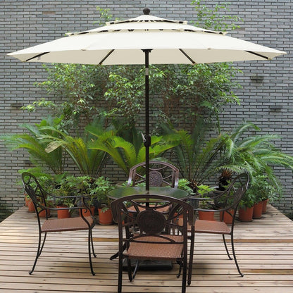 3 Tier 10ft. Patio Umbrella - Market Umbrella with Crank (No Base) Patio Umbrella Aoodor