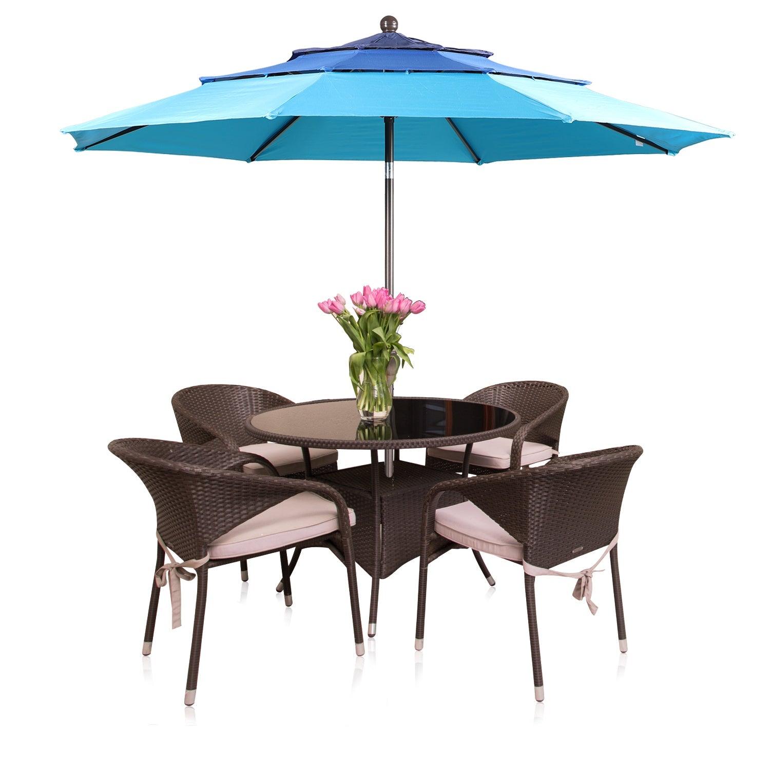 3 Tier 10ft. Patio Umbrella - Market Umbrella with Crank (No Base) Patio Umbrella Aoodor