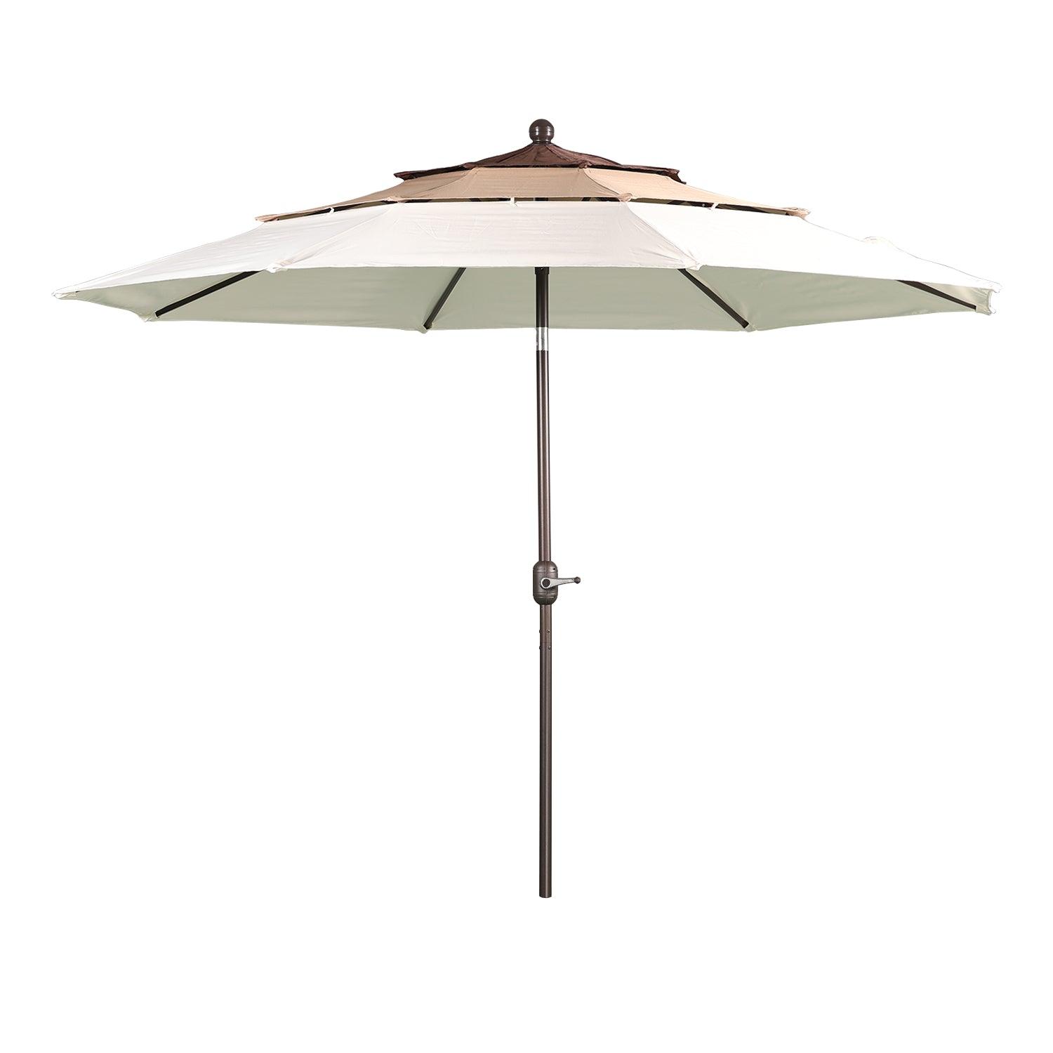 3 Tier 10ft. Patio Umbrella - Market Umbrella with Crank (No Base) Patio Umbrella Aoodor