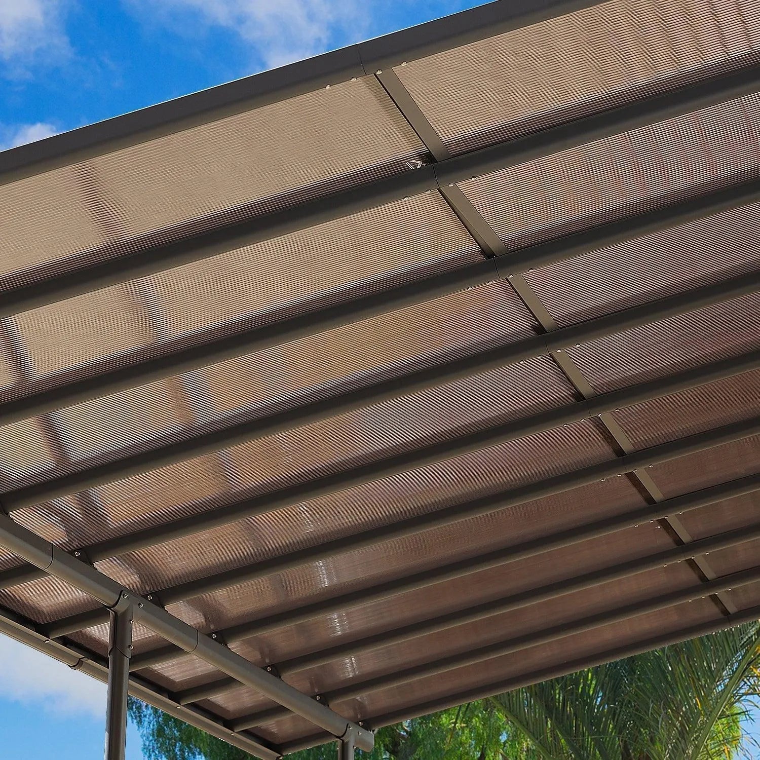13' x 10' /16.5' x 10' Wall Mount Gazebo - Polycarbonate Outdoor Pergola Pergola Aoodor LLC