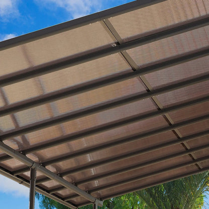 13' x 10' /16.5' x 10' Wall Mount Gazebo - Polycarbonate Outdoor Pergola Pergola Aoodor LLC
