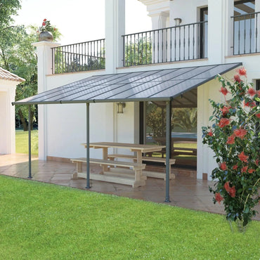 13' x 10' /16.5' x 10' Wall Mount Gazebo - Polycarbonate Outdoor Pergola Pergola Aoodor LLC