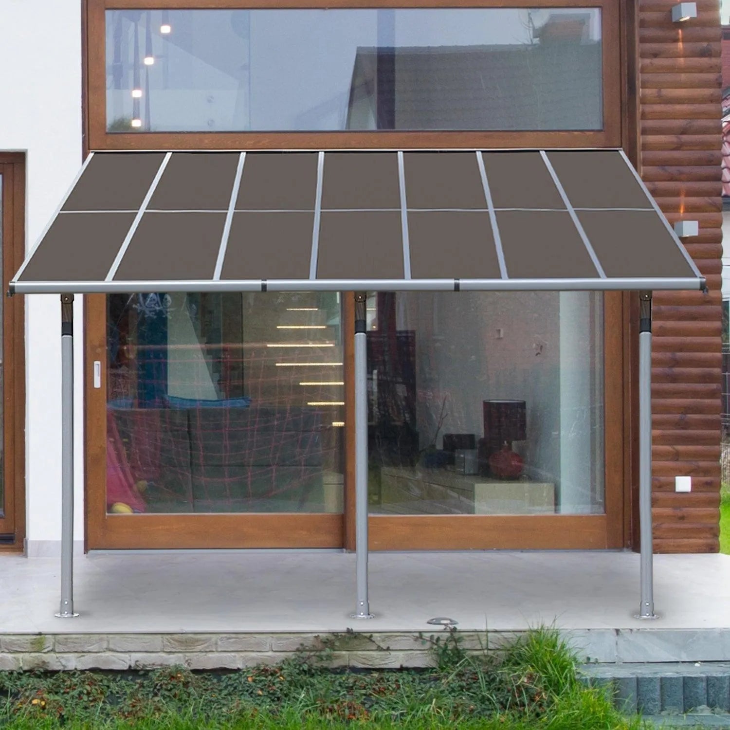 13' x 10' /16.5' x 10' Wall Mount Gazebo - Polycarbonate Outdoor Pergola Pergola Aoodor LLC