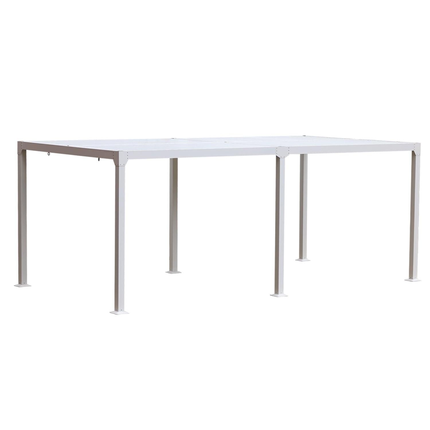 20 x 10 ft. Outdoor Aluminum Louvered Pergola Sun Shade Shelter with Adjustable Panels- White Pergola Aoodor LLC