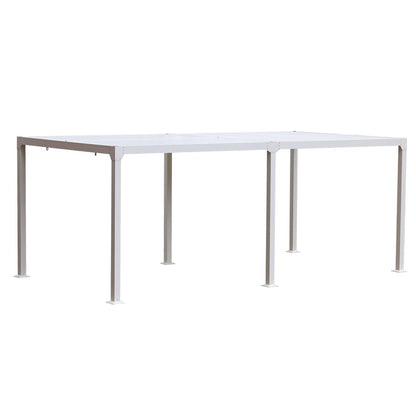 20 x 10 ft. Outdoor Aluminum Louvered Pergola Sun Shade Shelter with Adjustable Panels- White Pergola Aoodor LLC