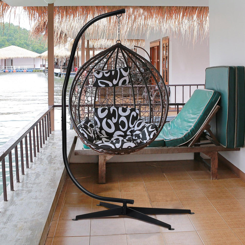 Hammock Steel Stand Only C-Stand  - 300 Pound Capacity OUTDOOR_LIVING Aoodor   