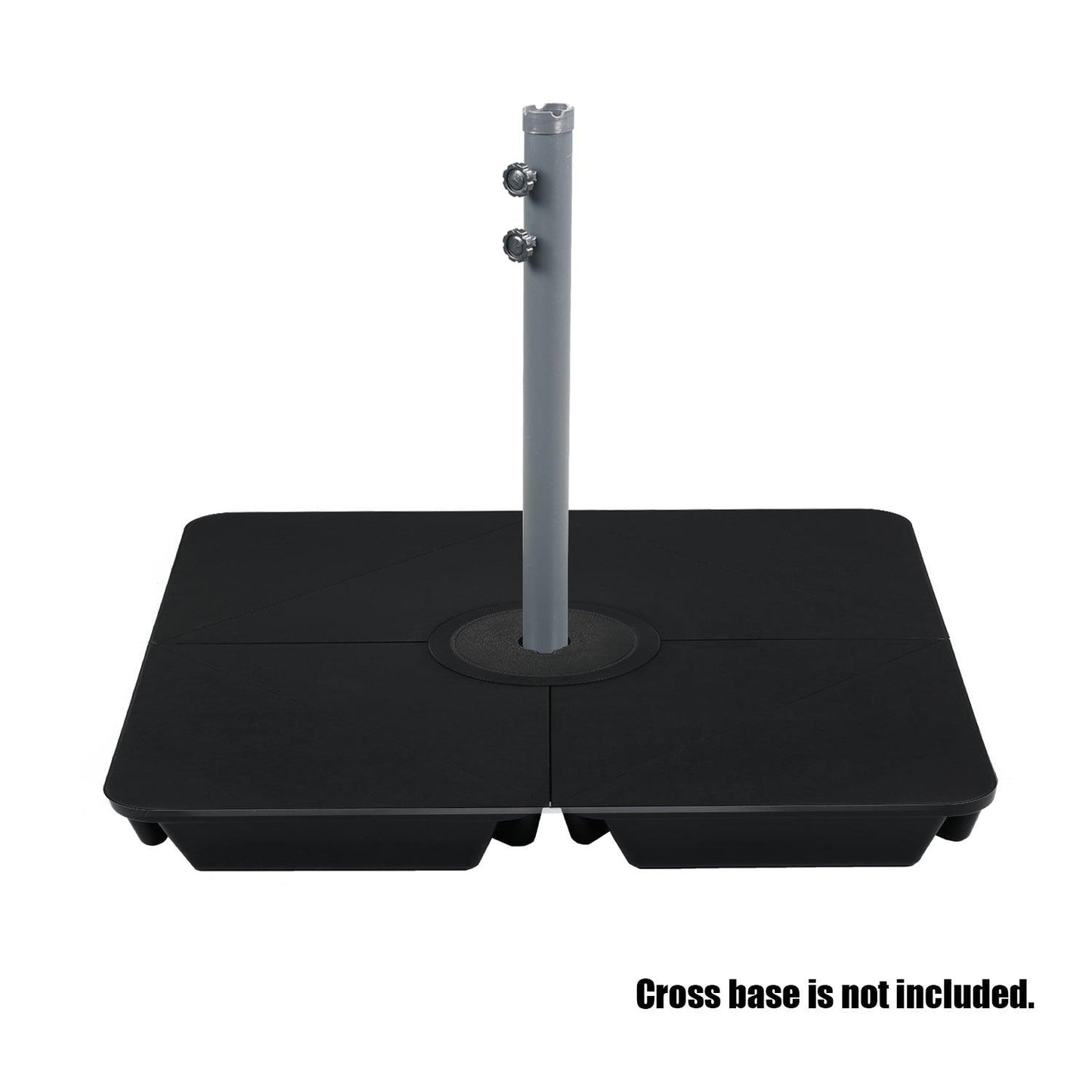 4-Piece Offset Cantilever Patio Umbrella Base Stand - Sand Filled Weight Plates for Stability Patio Umbrella Aoodor LLC
