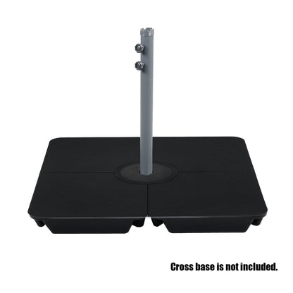 4-Piece Offset Cantilever Patio Umbrella Base Stand - Sand Filled Weight Plates for Stability Patio Umbrella Aoodor LLC