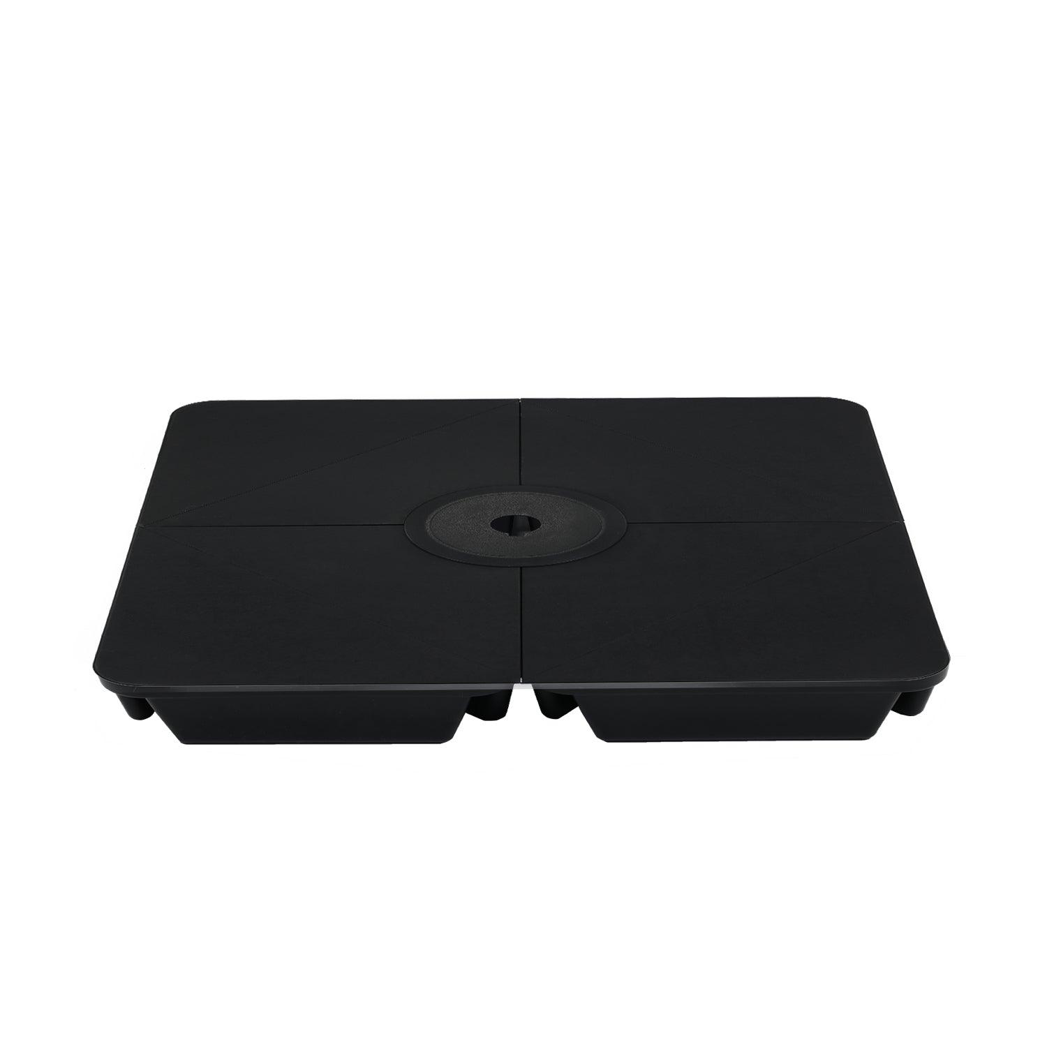 4-Piece Offset Cantilever Patio Umbrella Base Stand - Sand Filled Weight Plates for Stability Patio Umbrella Aoodor LLC