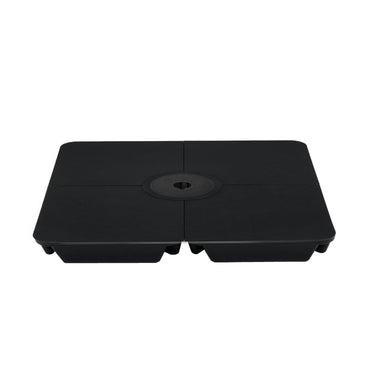4-Piece Offset Cantilever Patio Umbrella Base Stand - Sand Filled Weight Plates for Stability Patio Umbrella Aoodor LLC