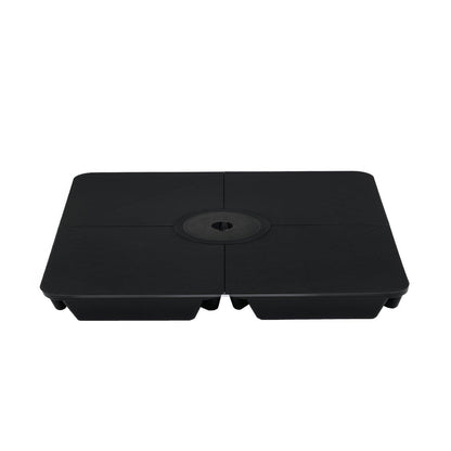 4-Piece Offset Cantilever Patio Umbrella Base Stand - Sand Filled Weight Plates for Stability Patio Umbrella Aoodor LLC