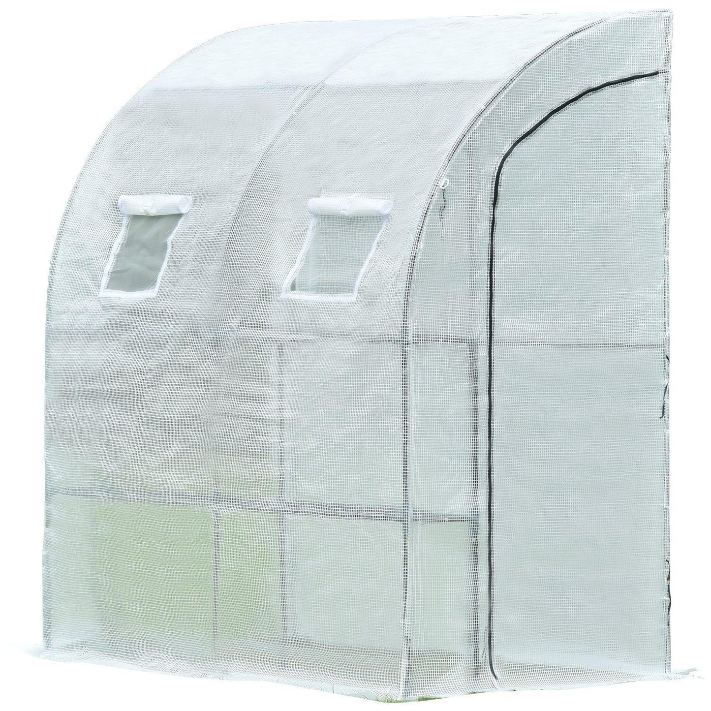 7x3x7 FT Lean to Greenhouse for Outdoors, Portable Walk-in Greenhouse - Aoodor 