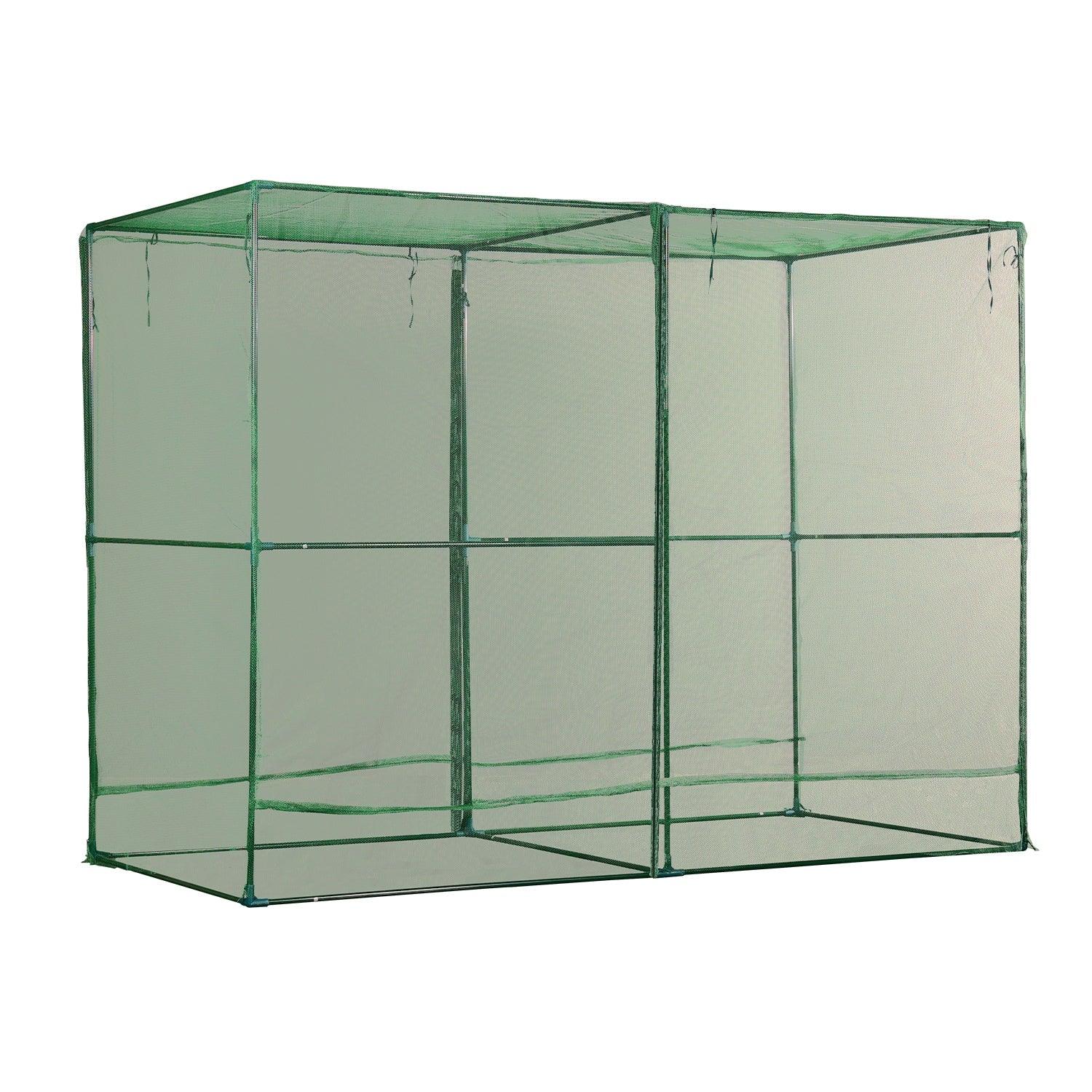 Crop Cage Plant Protection Netting Tent with Zipper for Vegetables Fruits and Plant Greenhouse Aoodor LLC 8'×4'×6'