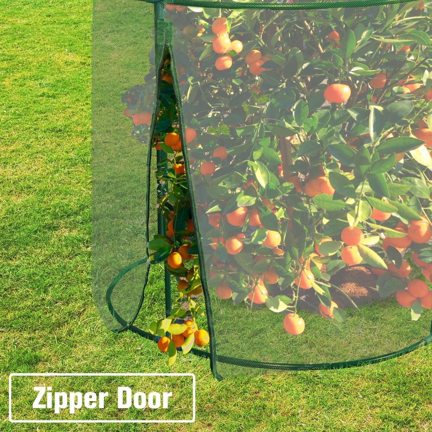 Crop Cage Plant Protection Netting Tent with Zipper for Vegetables Fruits and Plant Greenhouse Aoodor LLC