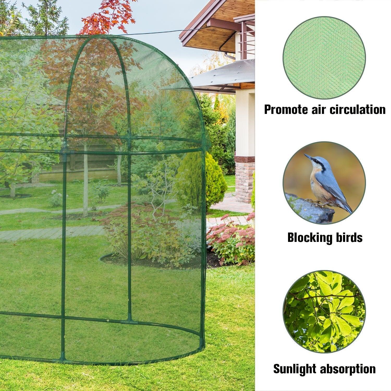 Crop Cage Plant Protection Netting Tent with Zipper for Vegetables Fruits and Plant Greenhouse Aoodor LLC