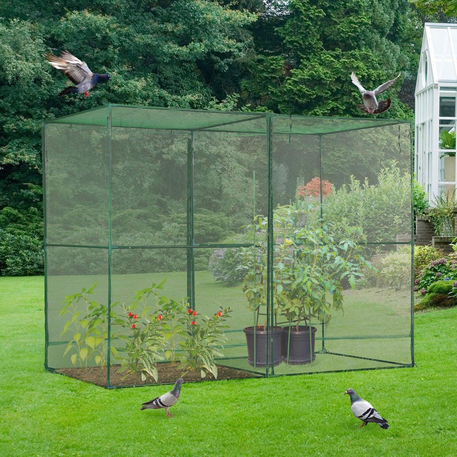 Crop Cage Plant Protection Netting Tent with Zipper for Vegetables Fruits and Plant Greenhouse Aoodor LLC