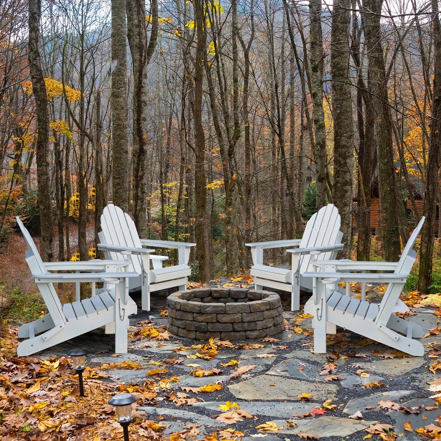 Folding Adirondack Chair 31.5'' (L) x 28.74'' (W) x 37'' (H) Furniture Aoodor
