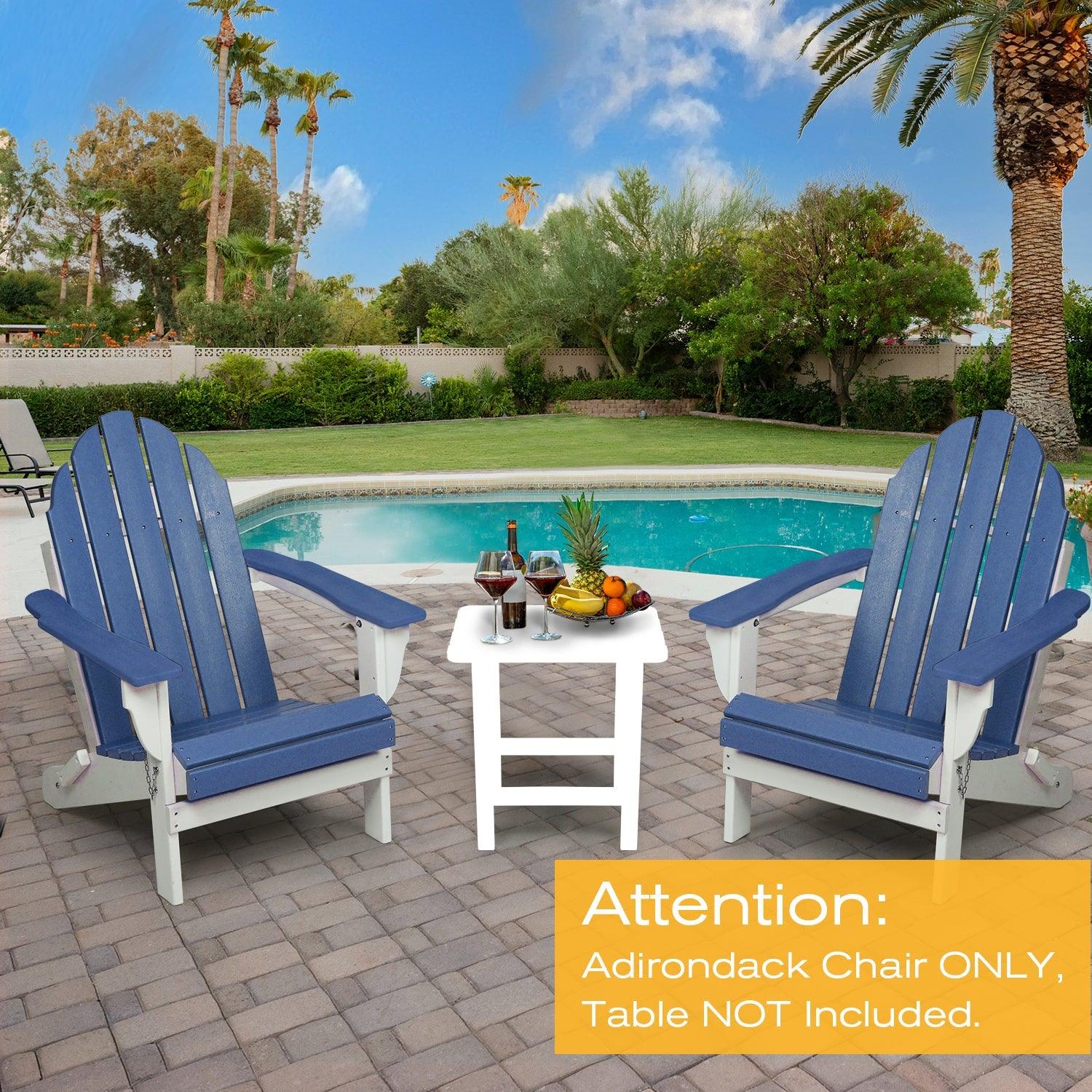Folding Adirondack Chair 31.5'' (L) x 28.74'' (W) x 37'' (H) Furniture Aoodor