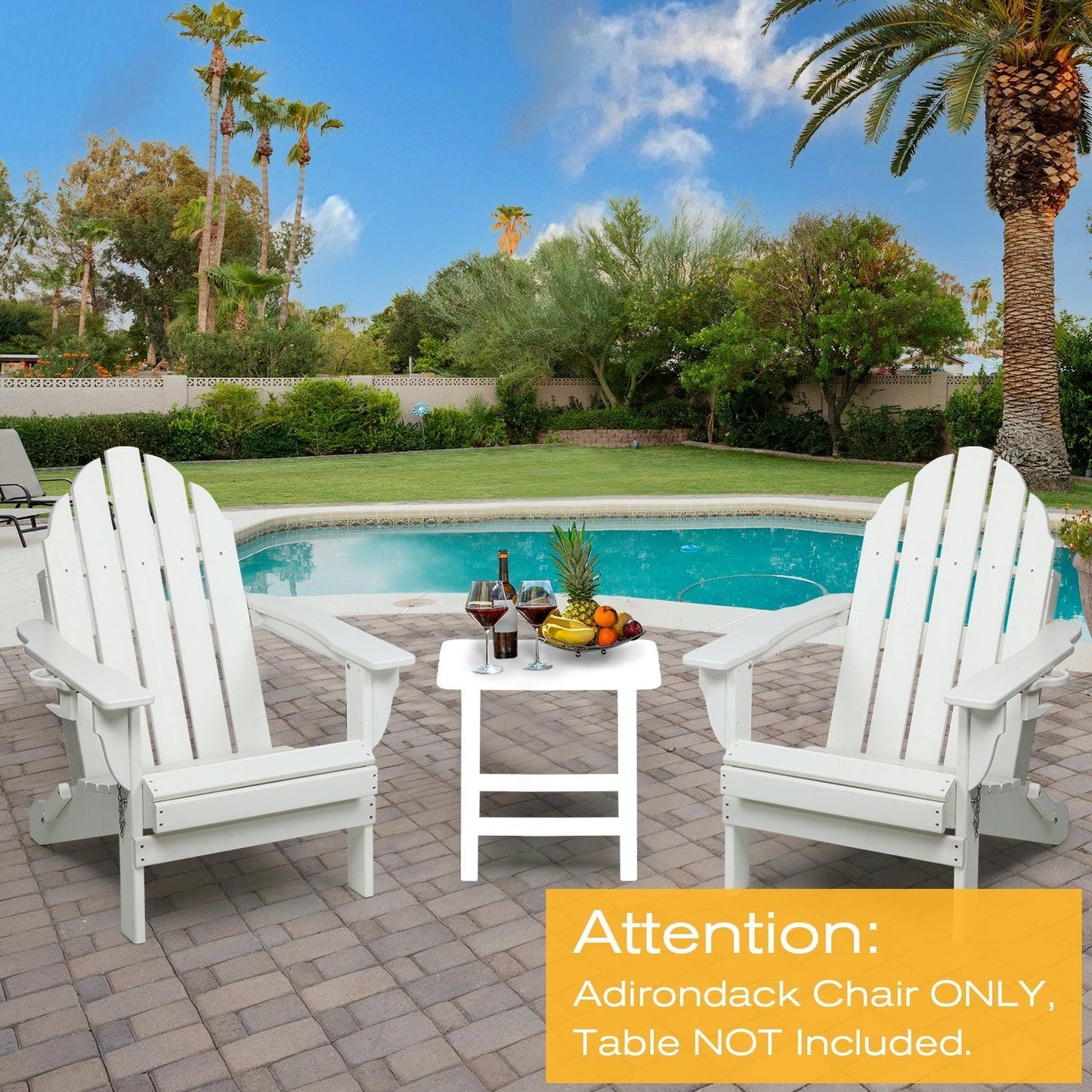 Folding Adirondack Chair 31.5'' (L) x 28.74'' (W) x 37'' (H) Furniture Aoodor