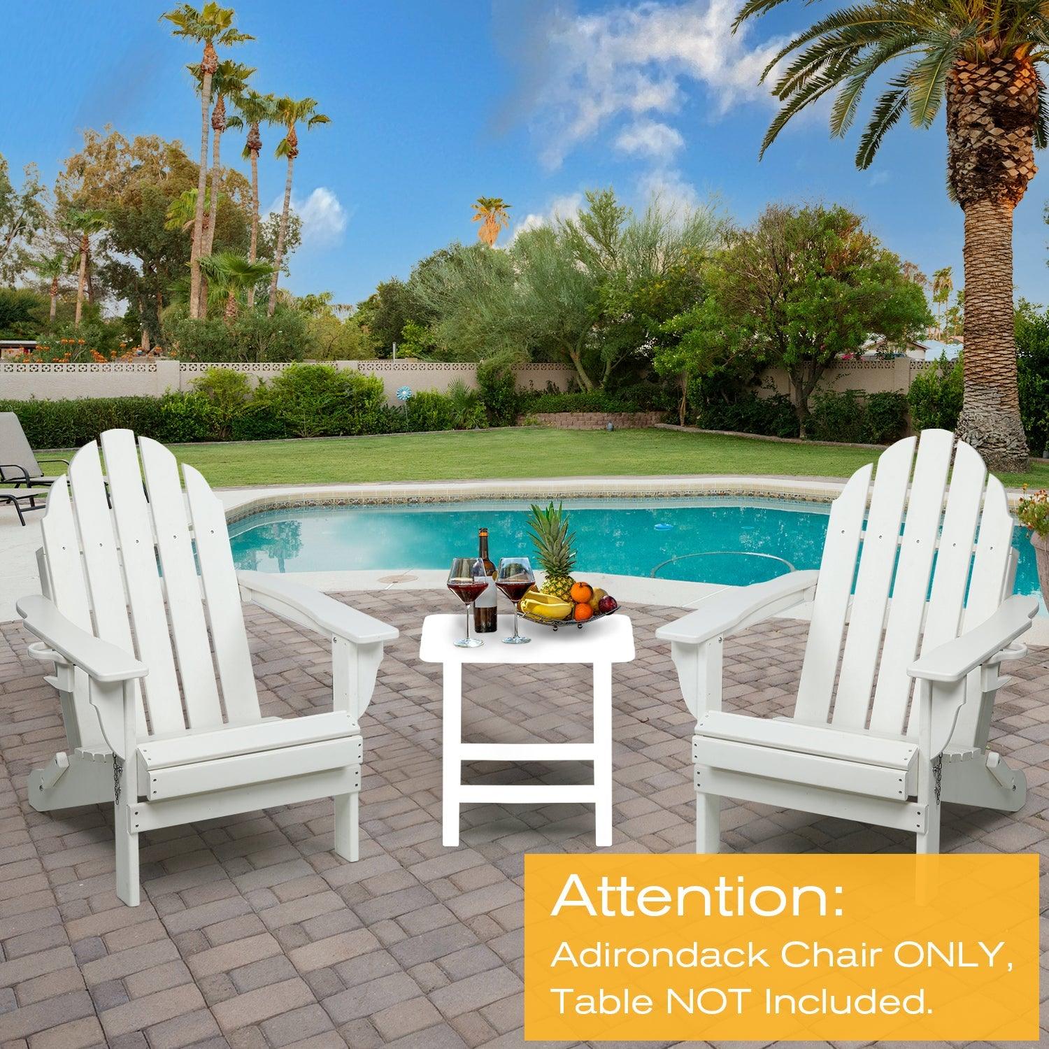 Folding Adirondack Chair 31.5'' (L) x 28.74'' (W) x 37'' (H) Furniture Aoodor