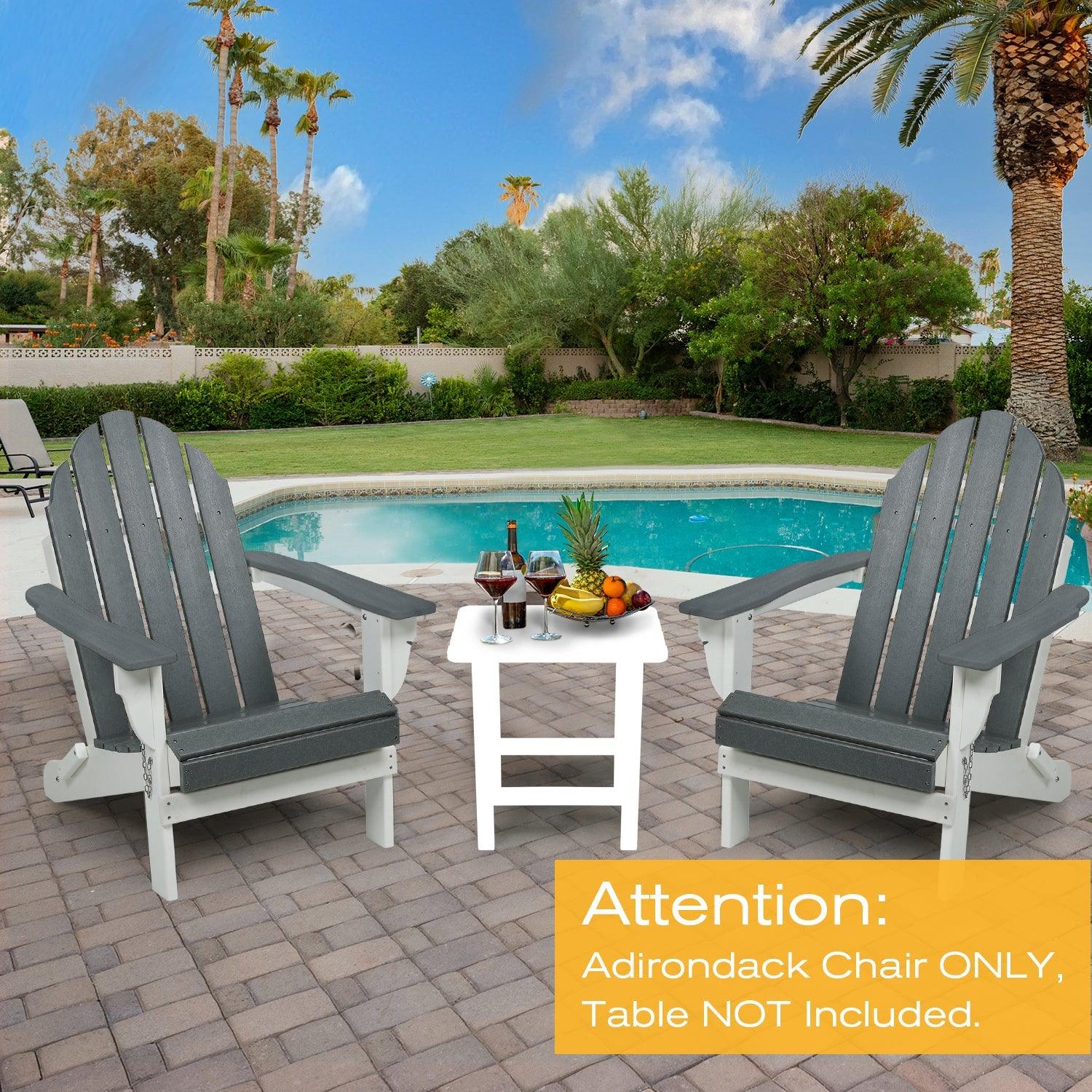 Folding Adirondack Chair 31.5'' (L) x 28.74'' (W) x 37'' (H) Furniture Aoodor