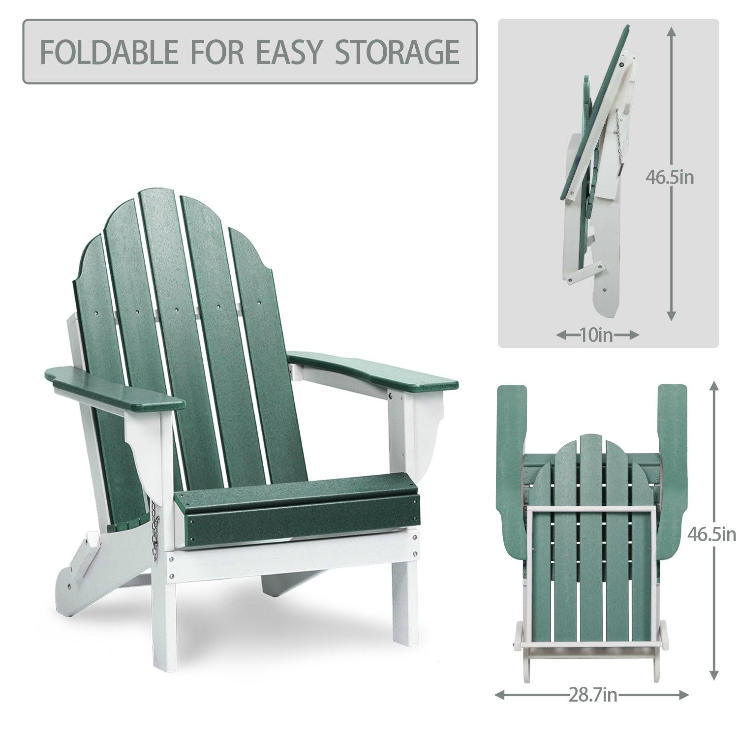Folding Adirondack Chair 31.5'' (L) x 28.74'' (W) x 37'' (H) Furniture Aoodor