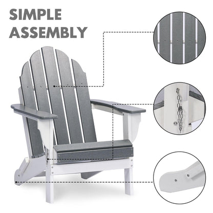 Folding Adirondack Chair 31.5'' (L) x 28.74'' (W) x 37'' (H) Furniture Aoodor