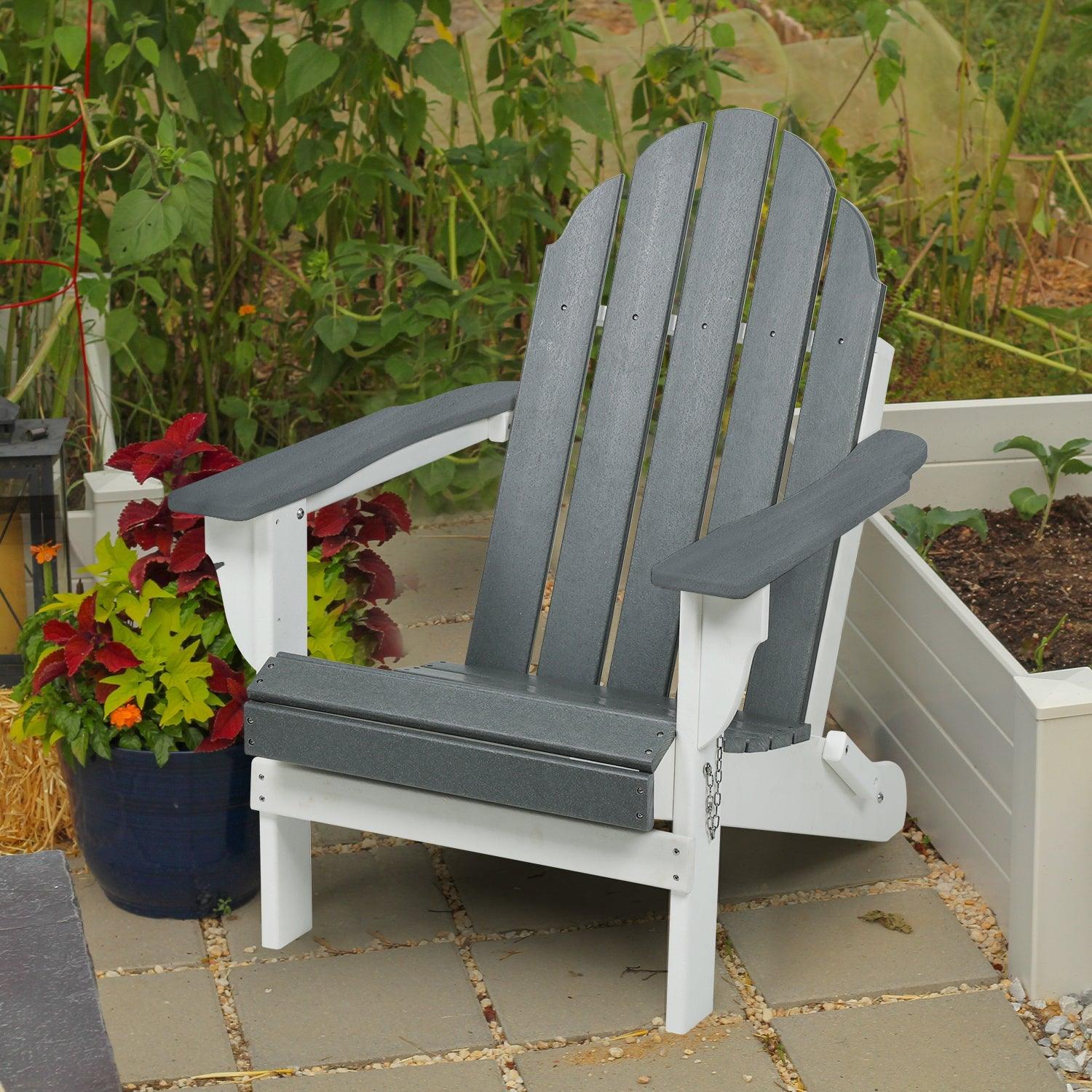 Folding Adirondack Chair 31.5'' (L) x 28.74'' (W) x 37'' (H) Furniture Aoodor