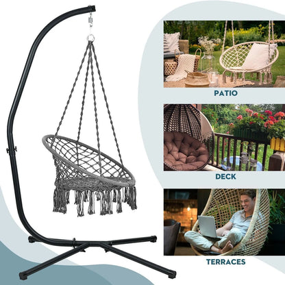 Hammock Steel Stand Only C-Stand - 300 Pound Capacity  Aoodor LLC
