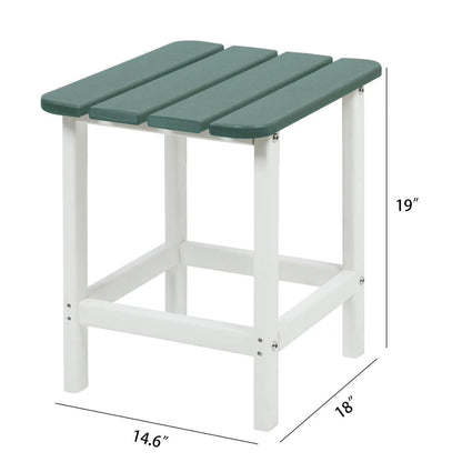 Outdoor Side Table, Square Adirondack Patio End Table for Patio, Pool, Porch Furniture Aoodor   
