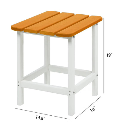 Outdoor Side Table, Square Adirondack Patio End Table for Patio, Pool, Porch Furniture Aoodor   