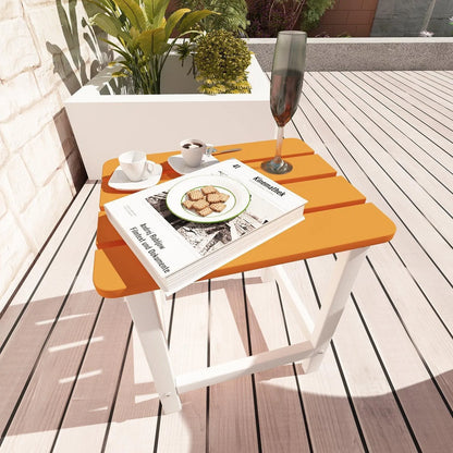 Outdoor Side Table, Square Adirondack Patio End Table for Patio, Pool, Porch Furniture Aoodor   
