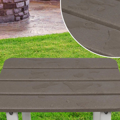 Outdoor Side Table, Square Adirondack Patio End Table for Patio, Pool, Porch Furniture Aoodor   