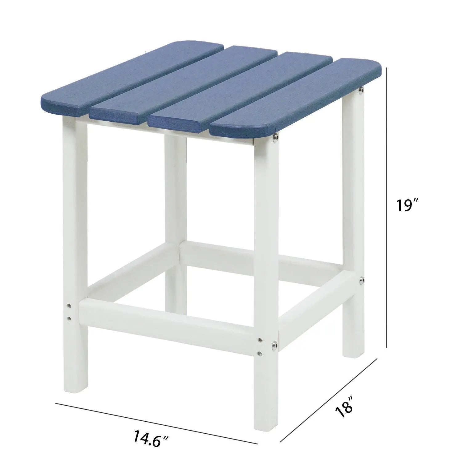 Outdoor Side Table, Square Adirondack Patio End Table for Patio, Pool, Porch Furniture Aoodor   