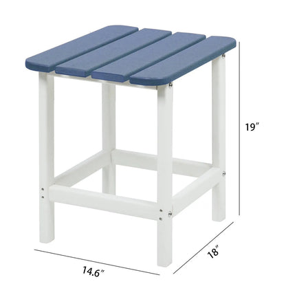 Outdoor Side Table, Square Adirondack Patio End Table for Patio, Pool, Porch Furniture Aoodor   
