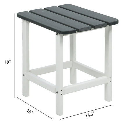 Outdoor Side Table, Square Adirondack Patio End Table for Patio, Pool, Porch Furniture Aoodor   