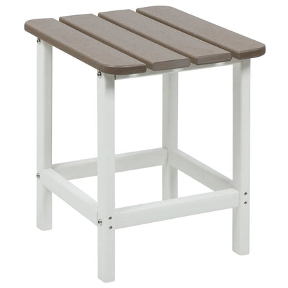 Outdoor Side Table, Square Adirondack Patio End Table for Patio, Pool, Porch Furniture Aoodor Brown  