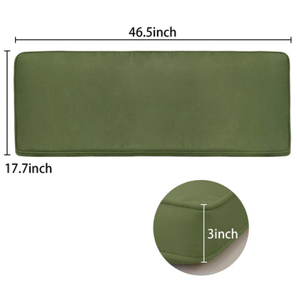 Patio Bench Cushion 46.5” x 17.5” x 3” CUSHION Aoodor