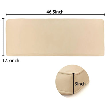 Patio Bench Cushion 46.5” x 17.5” x 3” CUSHION Aoodor