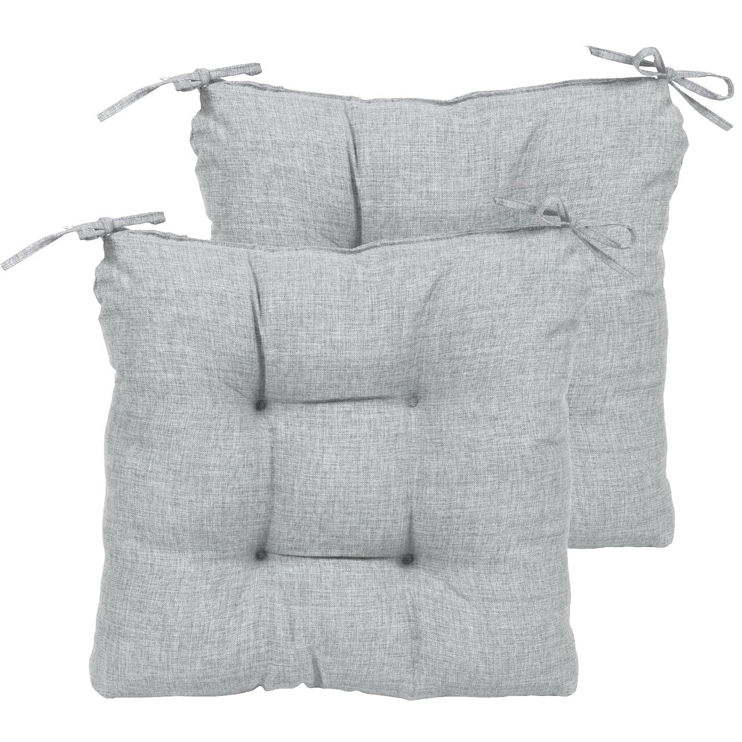 Patio Chair Cushion Fabric Slipcover Foam - Set of 2 CUSHION Aoodor Gray