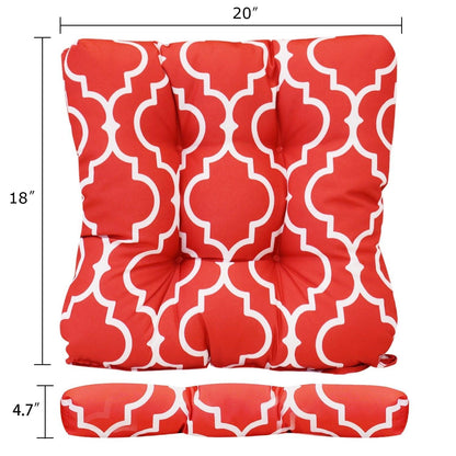 Patio Chair Cushion Fabric Slipcover Foam - Set of 2 CUSHION Aoodor