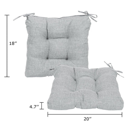 Patio Chair Cushion Fabric Slipcover Foam - Set of 2 CUSHION Aoodor